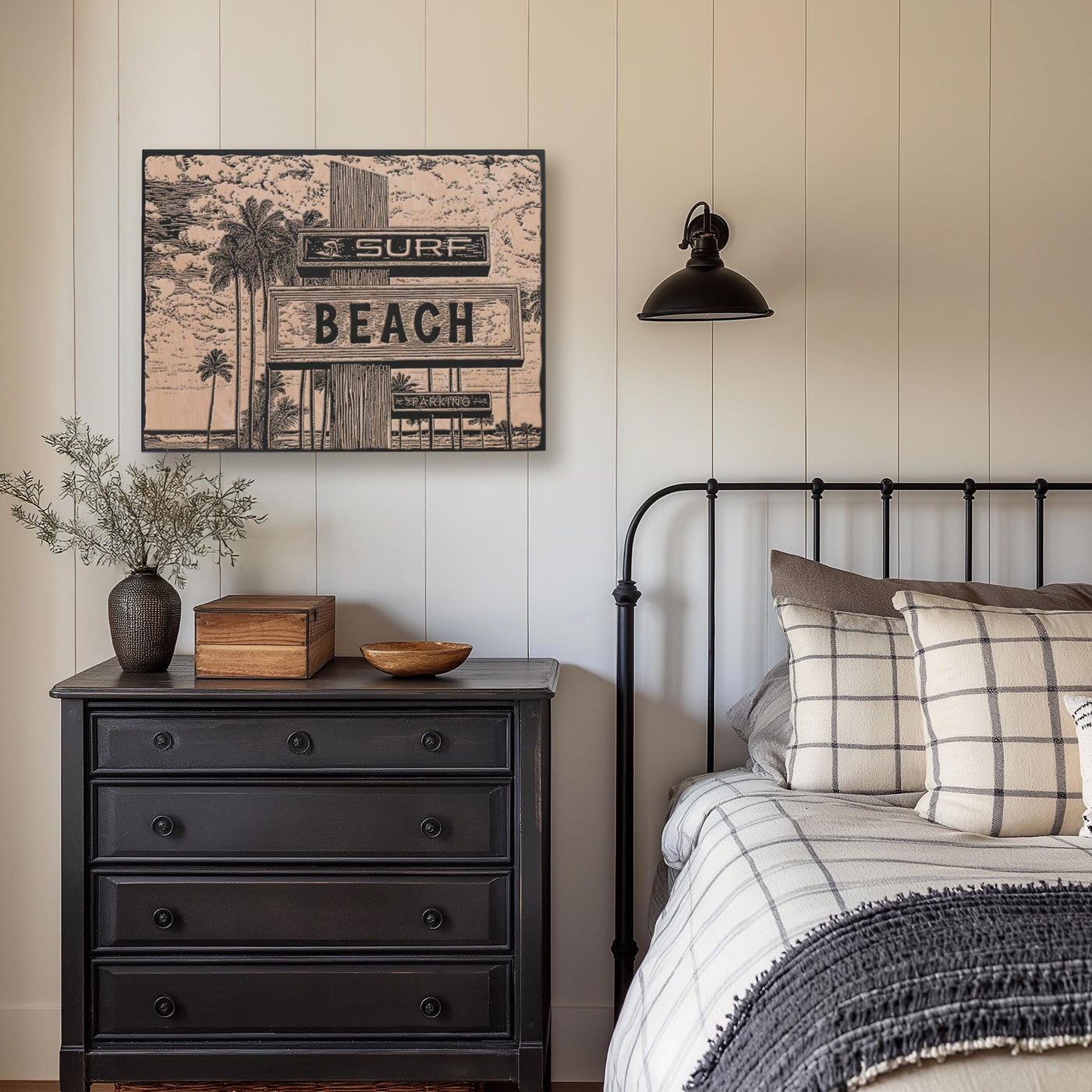Surf Beach Sign Wall Art