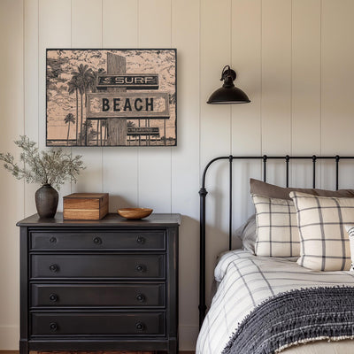 Surf Beach Sign Wall Art