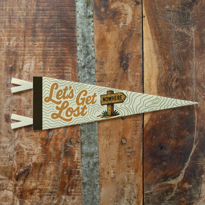 Let's Get Lost Felt Pennant