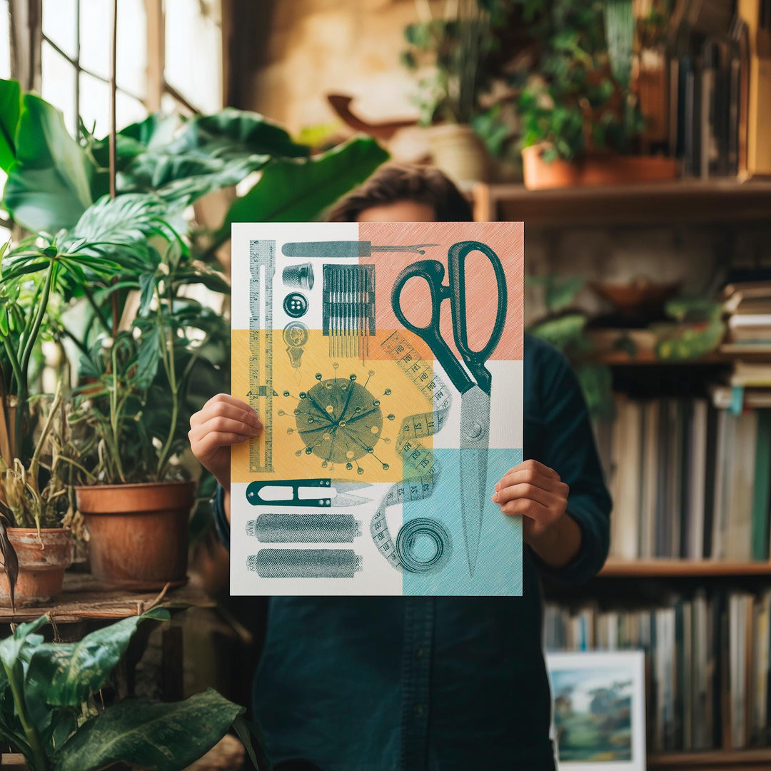 Sewing Flatlay Print