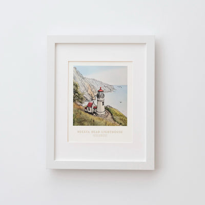 Heceta Head Lighthouse Oregon Wall Art Print