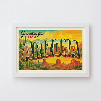 Arizona Postcard Art Print