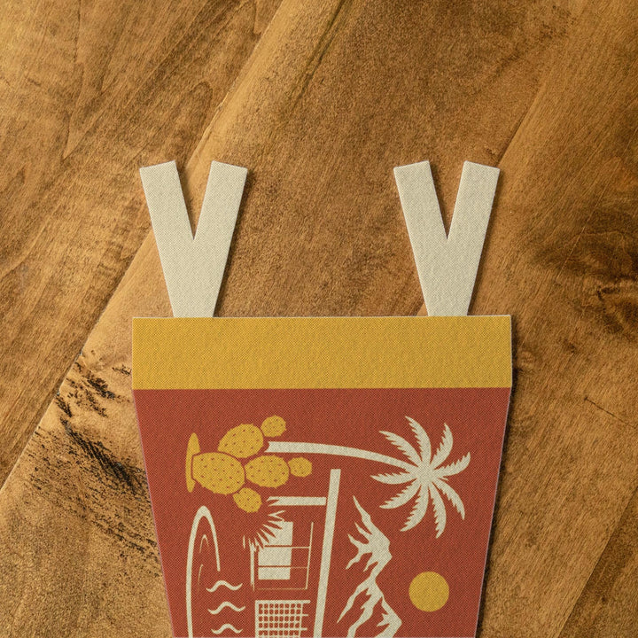 Palm Springs California Felt Pennant