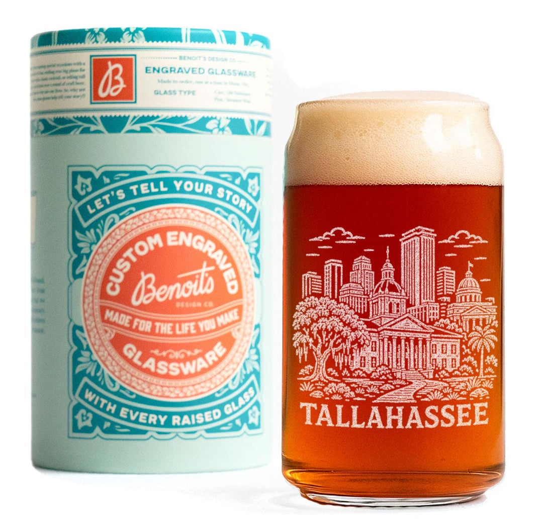Tallahassee Florida Engraved Glass