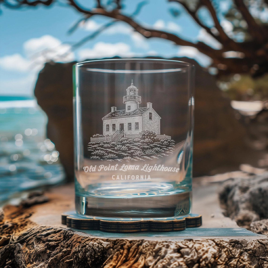 Old Point Loma Lighthouse California Engraved Glass
