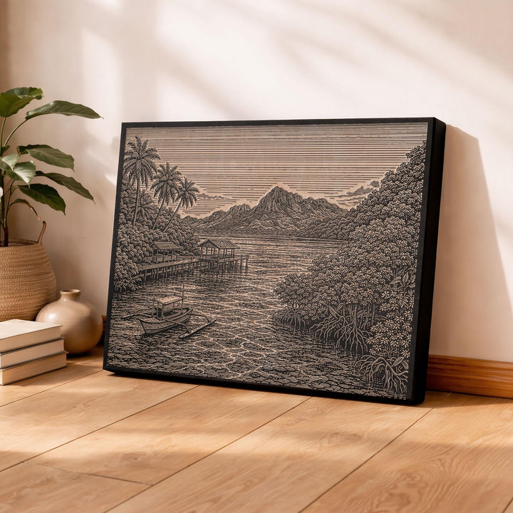 Langkawi Engraved Birch Art Panel