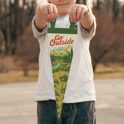 Go Outside Felt Pennant