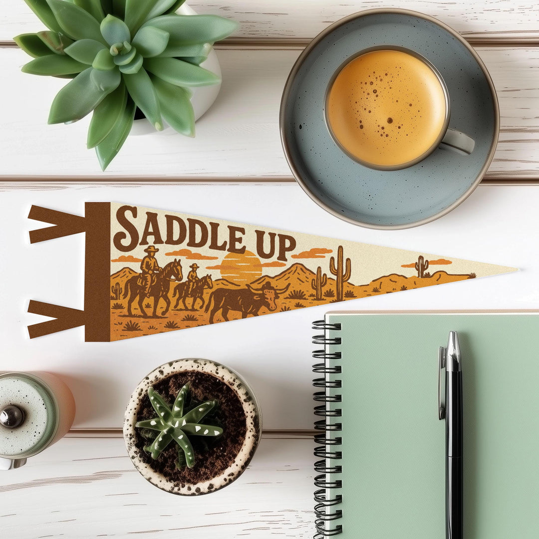Saddle Up Felt Pennant