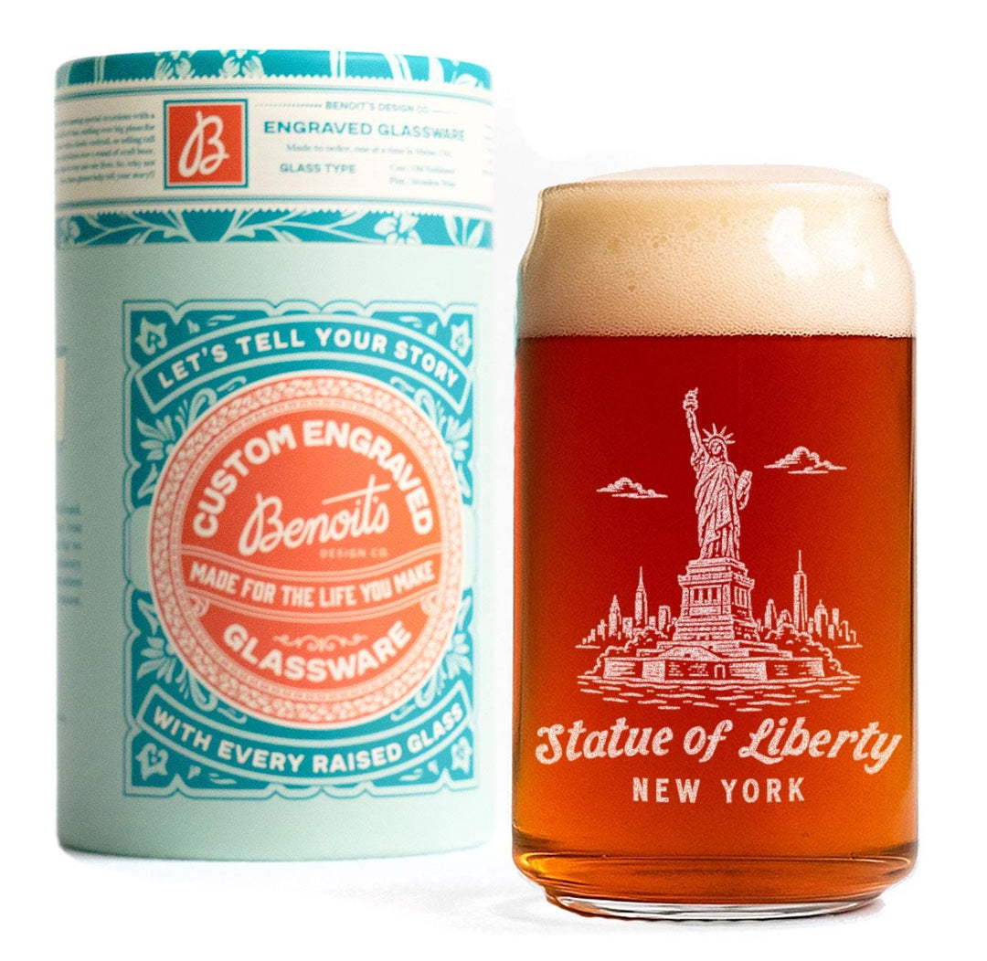 Statue of Liberty Engraved Glass