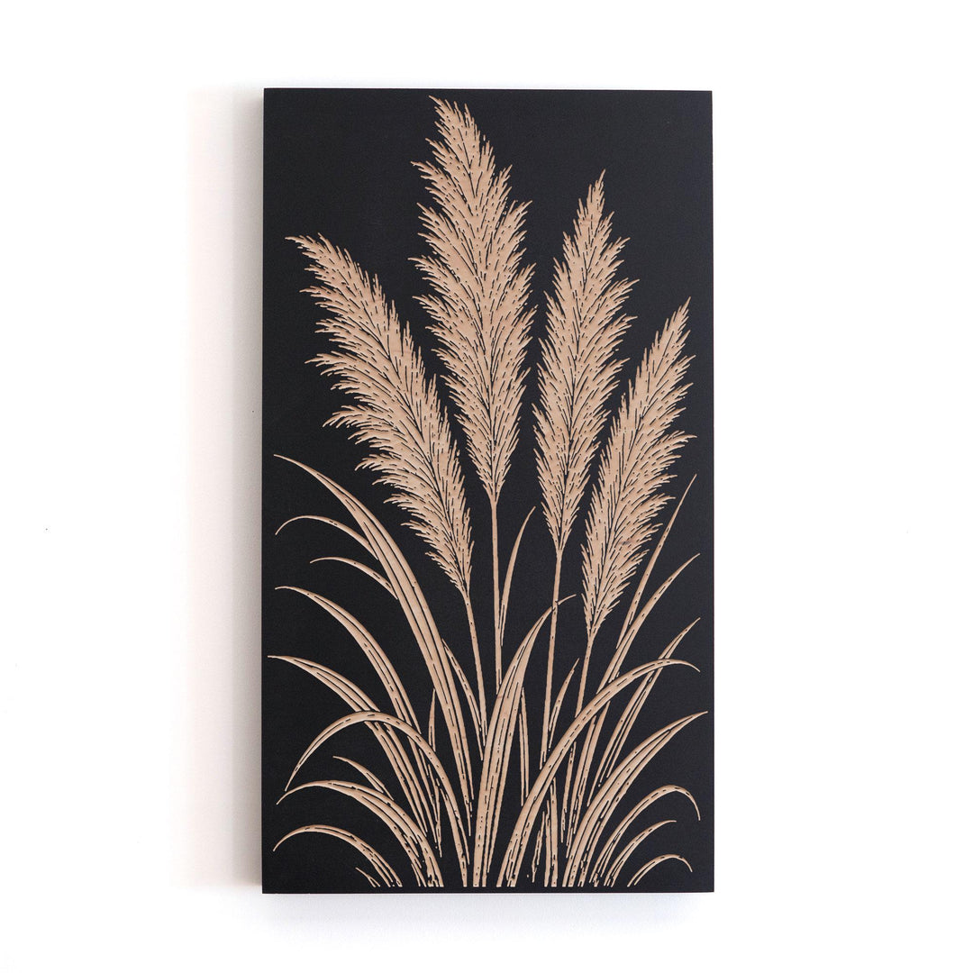 Pampas Grass Interior Engraved Birch Art Panel