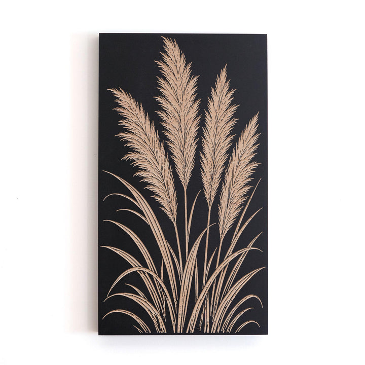 Pampas Grass Interior Engraved Birch Art Panel