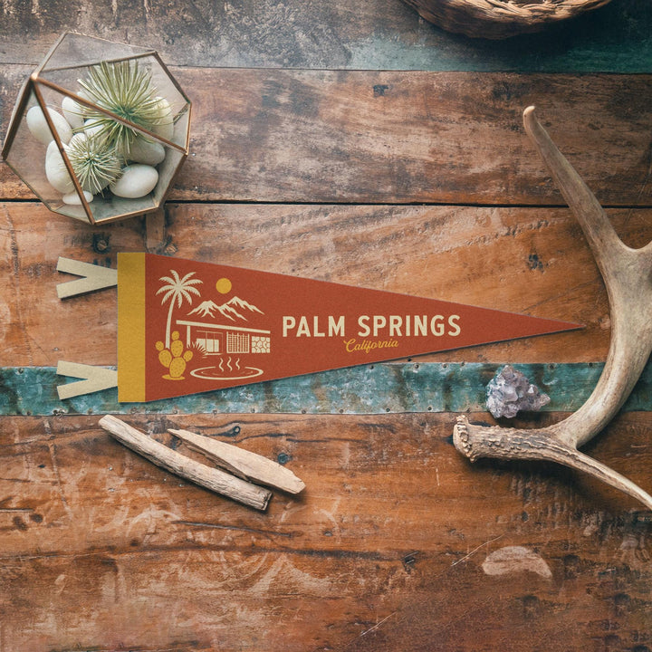 Palm Springs California Felt Pennant