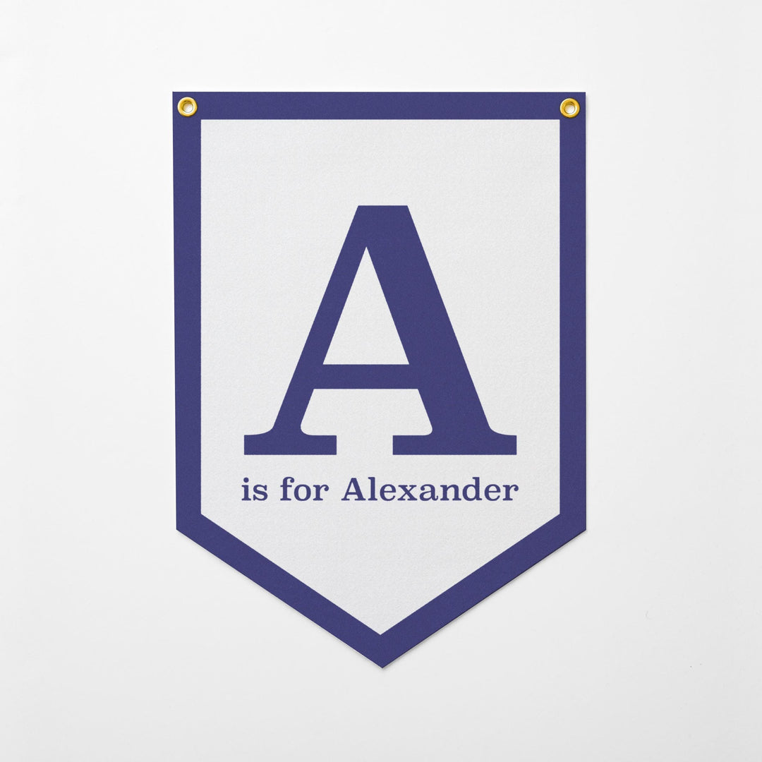Custom Name Alphabet Block Felt Camp Flag