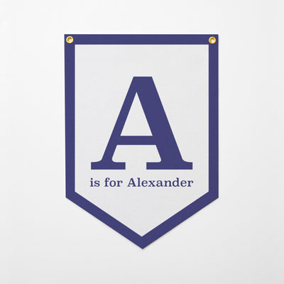 Custom Name Alphabet Block Felt Camp Flag