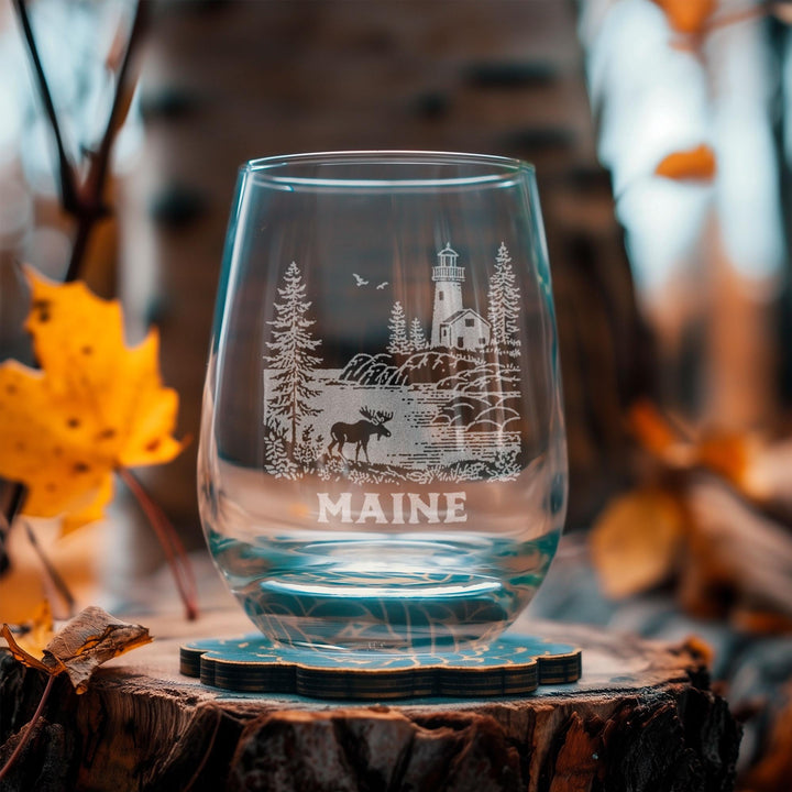Maine State Moose Glasses