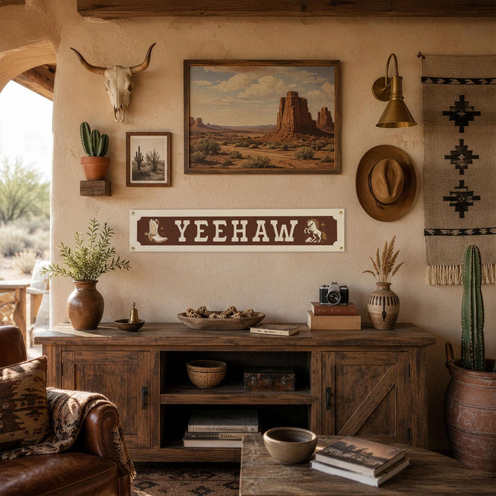 Yeehaw Felt Banner