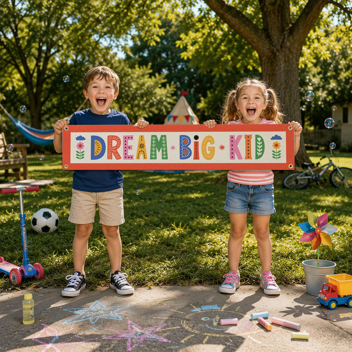 Dream Big Kid Felt Banner