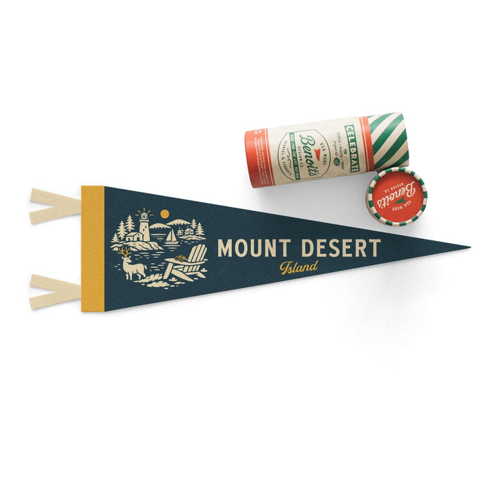 Mount Desert Island Maine Felt Pennant