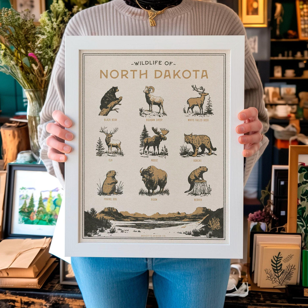 North Dakota Wildlife Print