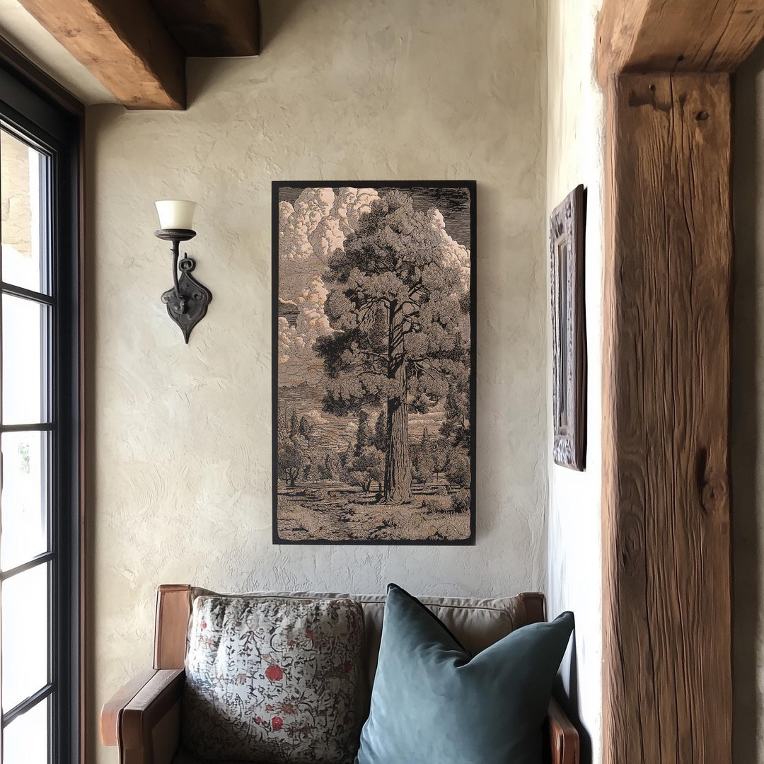 Ponderosa Pine Engraved Illustrations