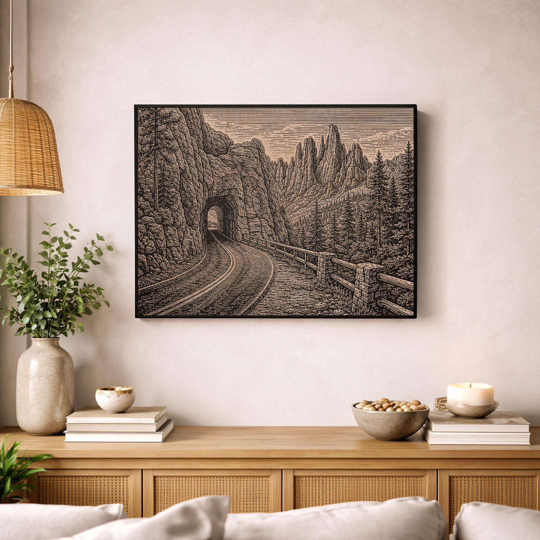 Custer State Park Engraved Birch Art Panel