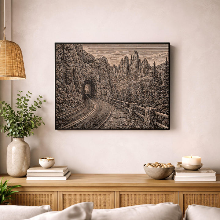 Custer State Park Engraved Birch Art Panel