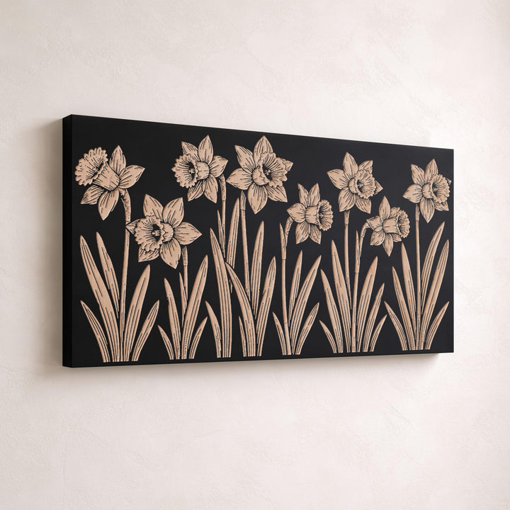 Daffodils Engraved Birch Art Panel