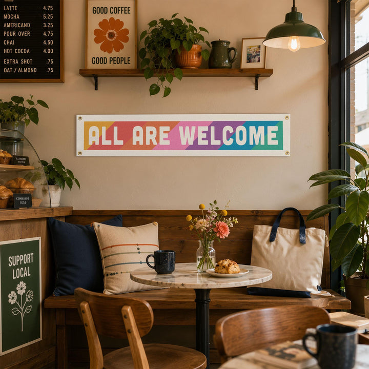 All Are Welcome Felt Banner