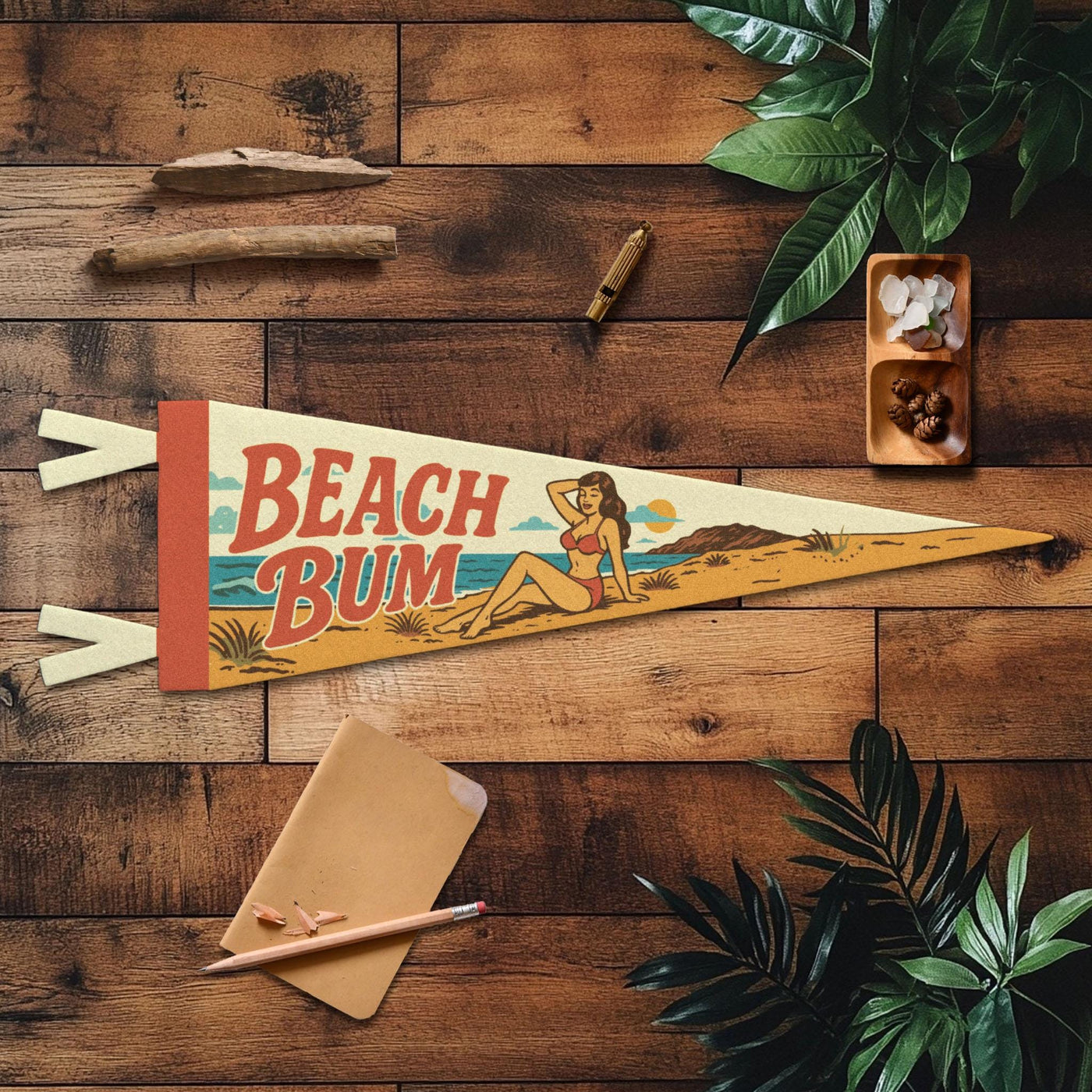 Beach Bum Felt Pennant