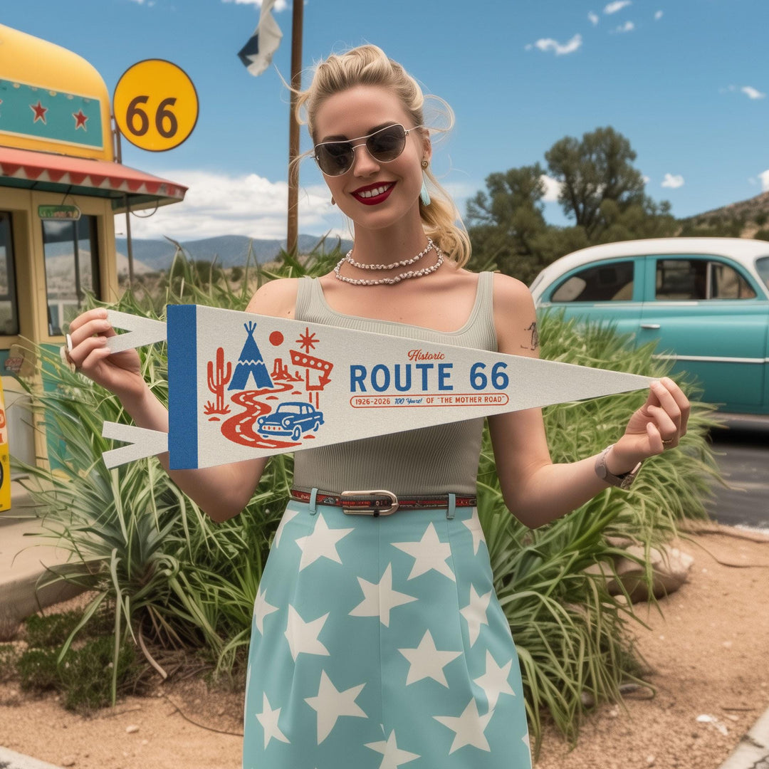 Route 66 Centennial Felt Pennant