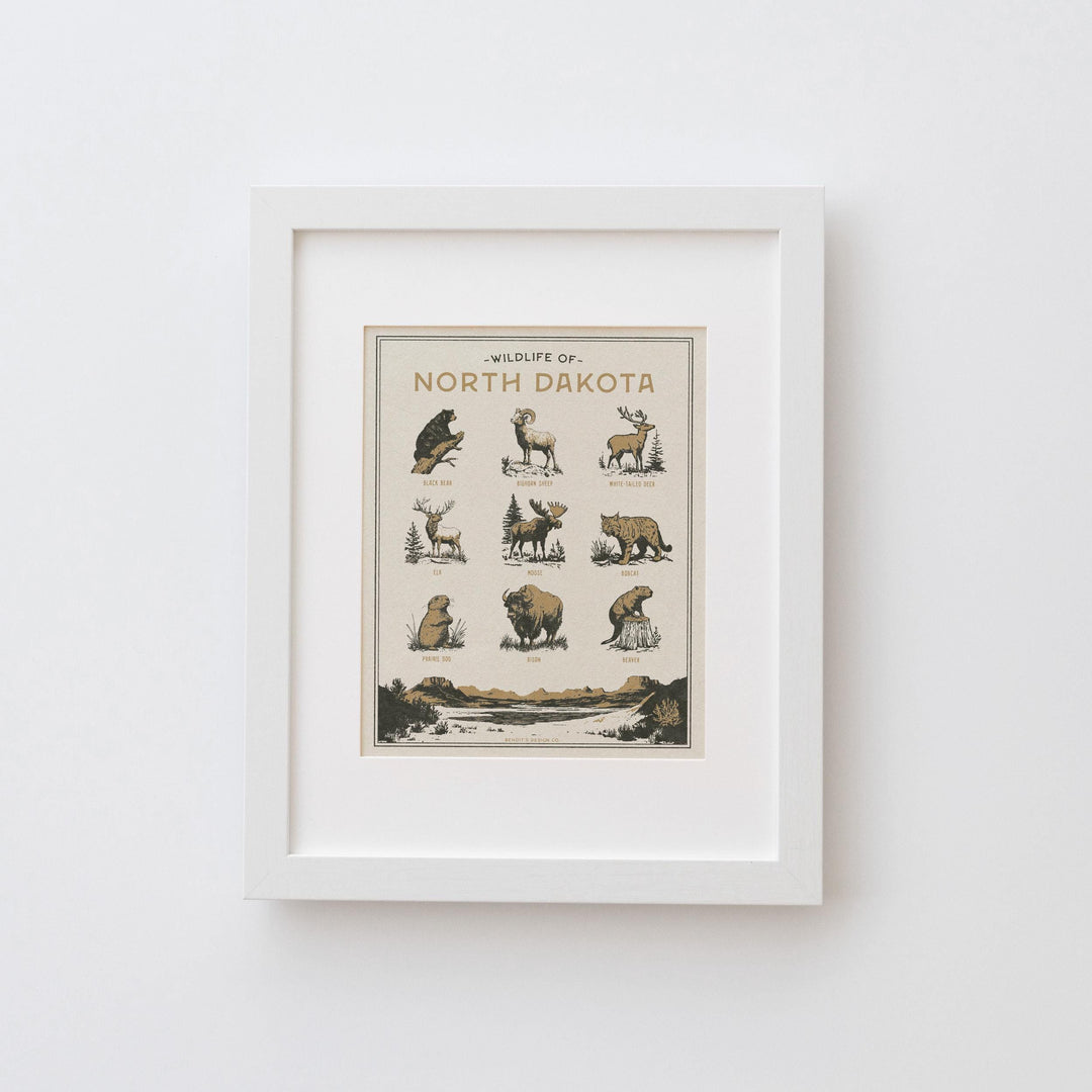 North Dakota Wildlife Print