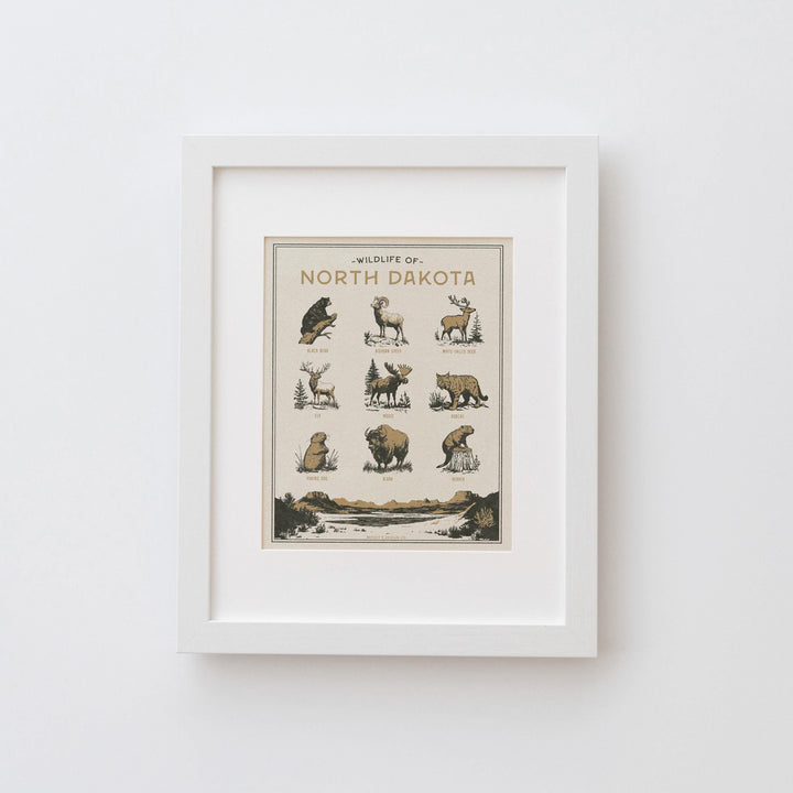 North Dakota Wildlife Print