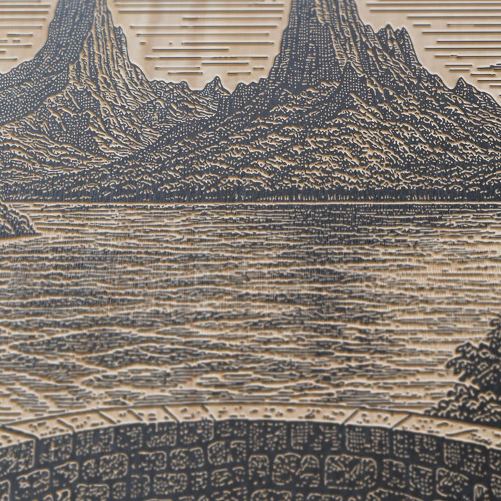 Moorea Tropical Vista Engraved Birch Art Panel