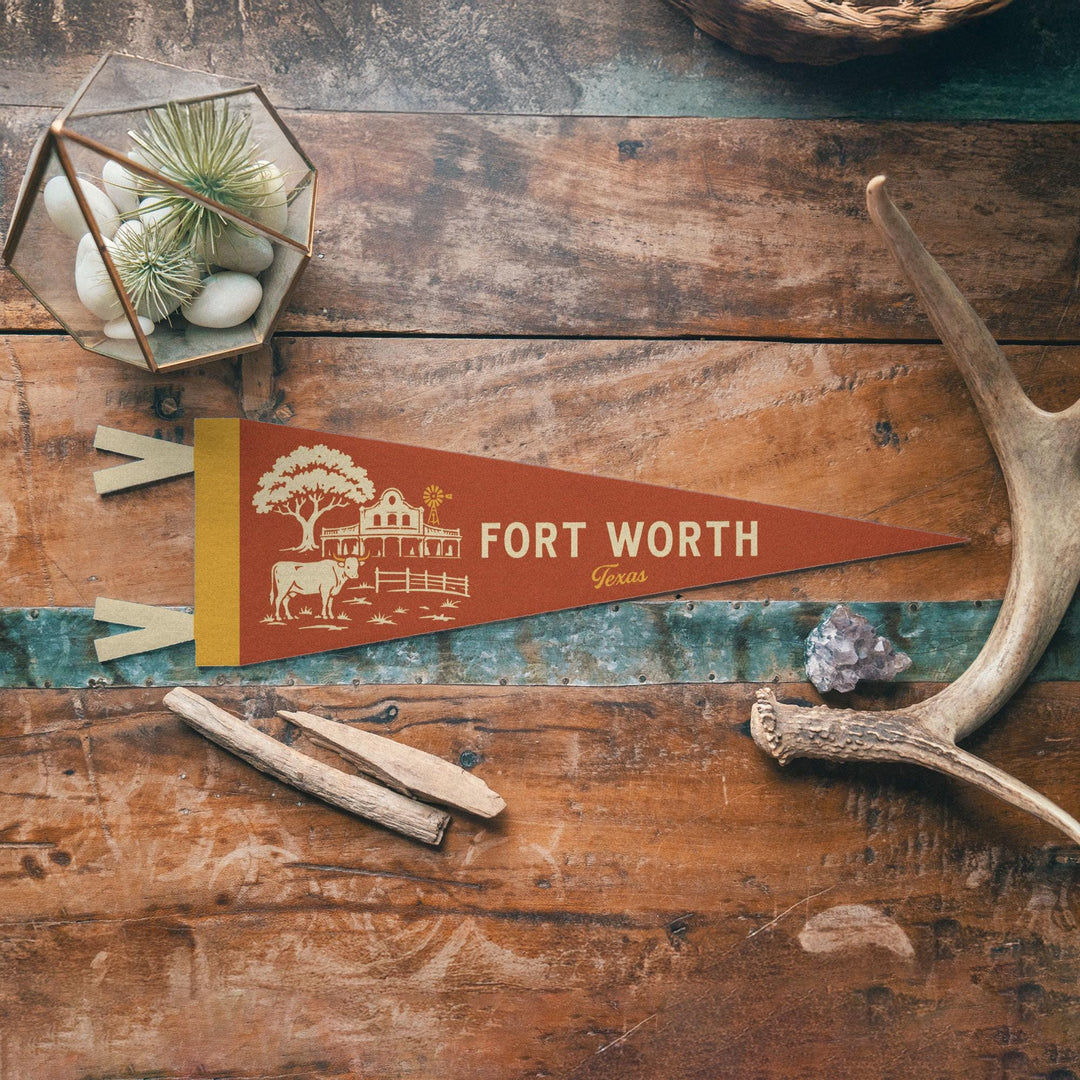 Fort Worth Texas Felt Pennant