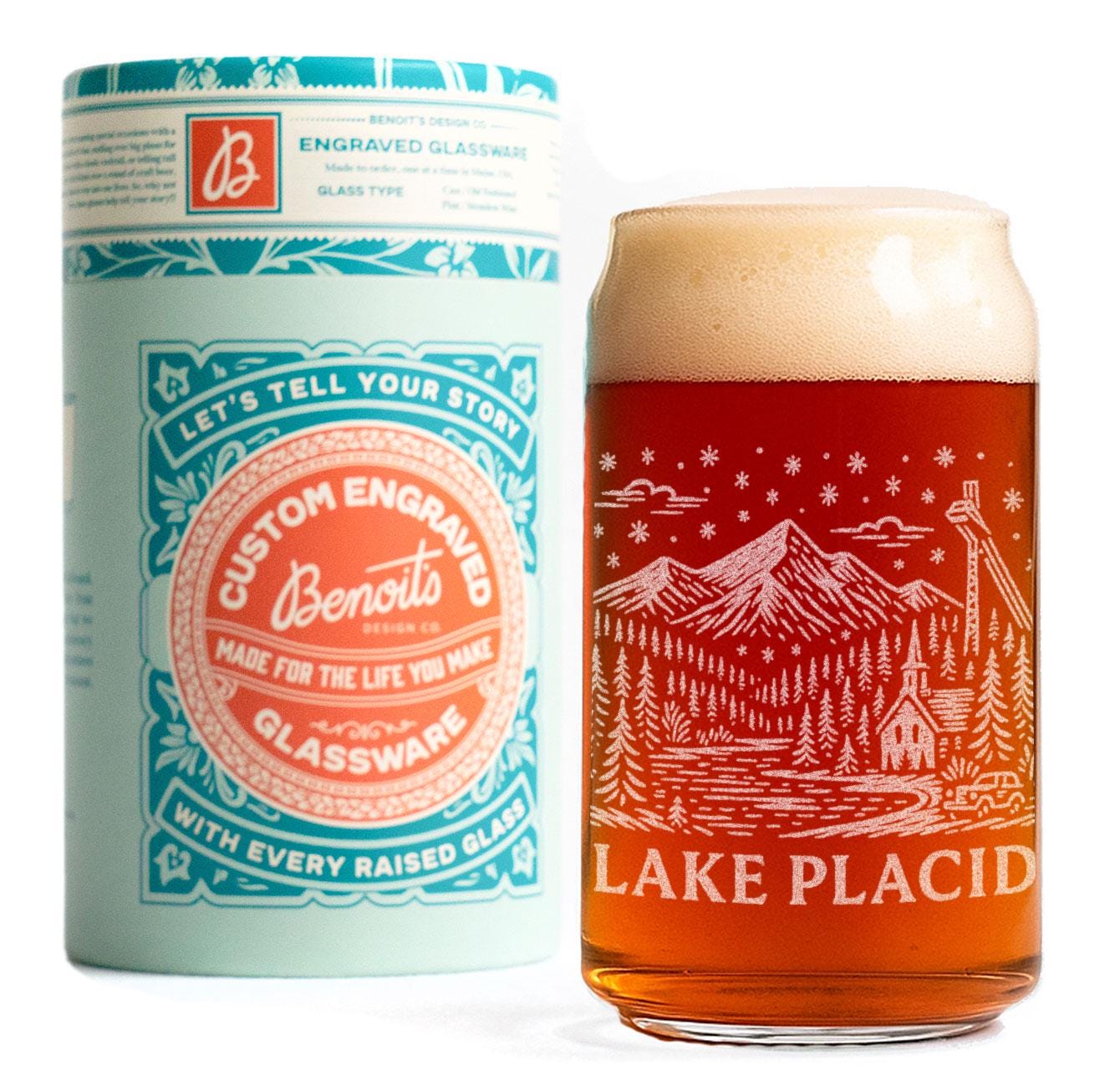 Lake Placid New York Glass