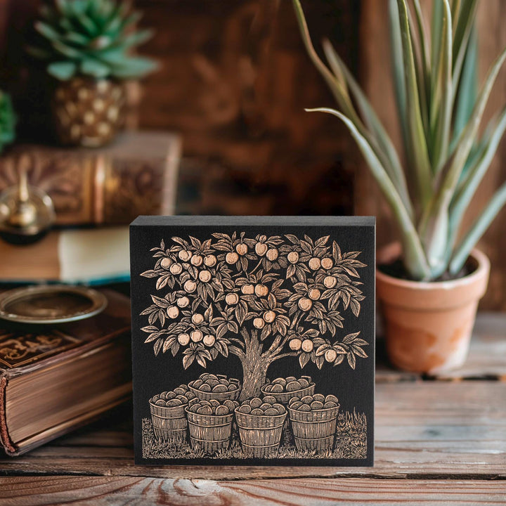 Georgia Peach Engraved Illustration