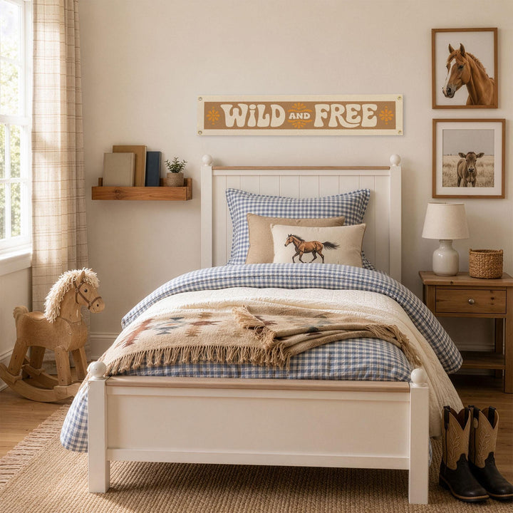 Wild and Free Felt Banner