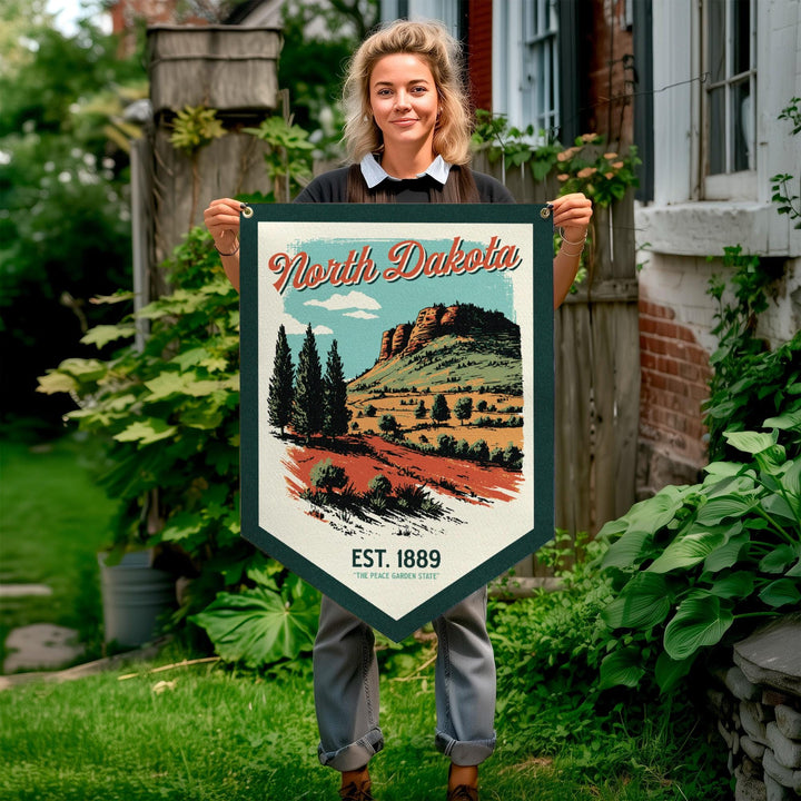 North Dakota Felt Camp Flag