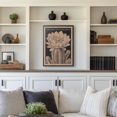 Saguaro Cactus Blossom Floral Wall Art
