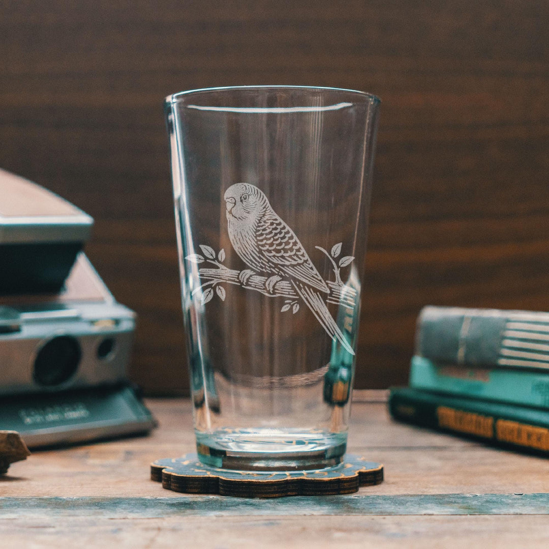 Budgie Bird Glass