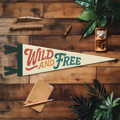 Wild and Free Felt Pennant