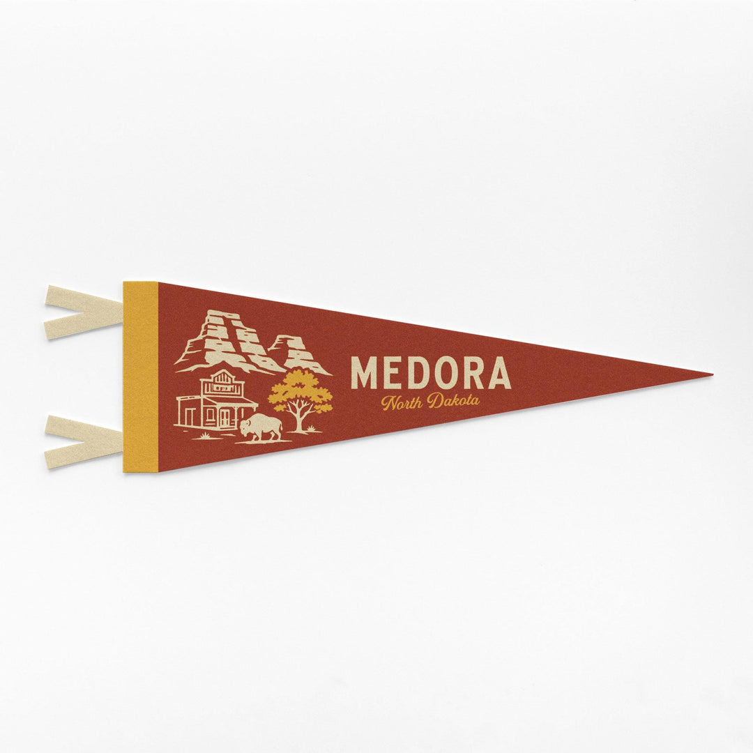 Medora North Dakota Felt Pennant