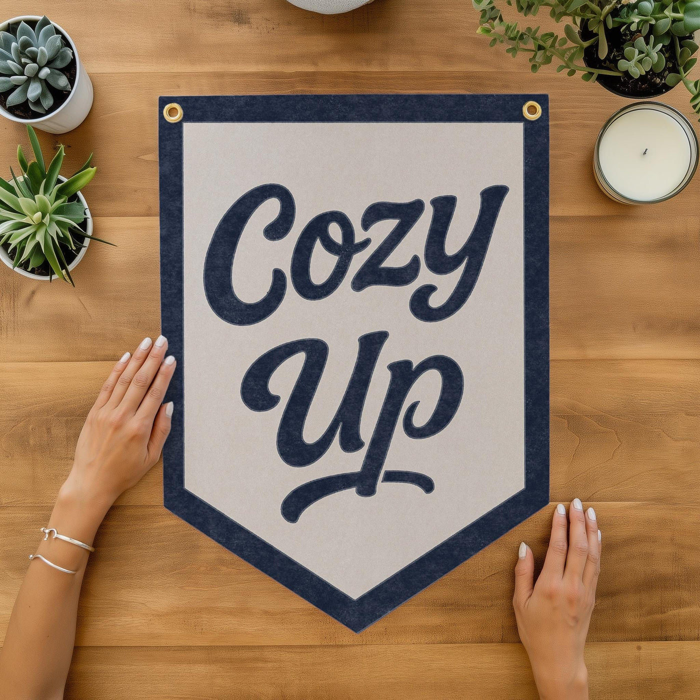 Cozy Up Felt Camp Flag