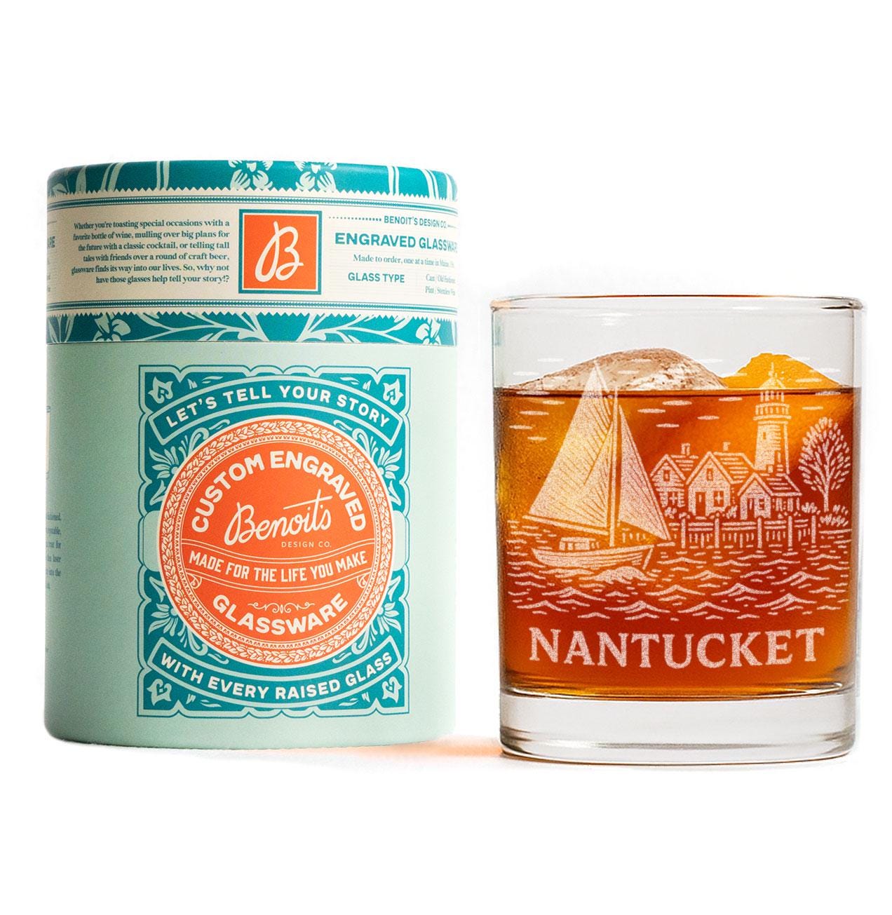 Nantucket Massachusetts Glass