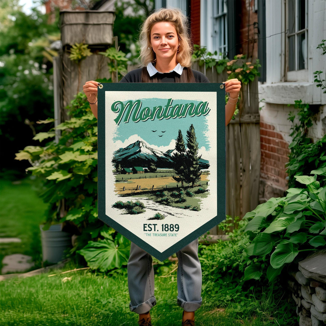 Montana Felt Camp Flag