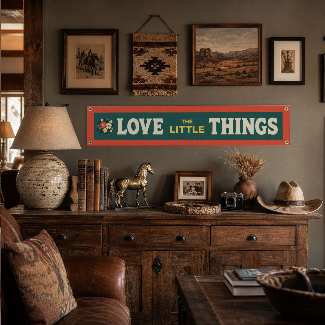 Love The Little Things Felt Banner