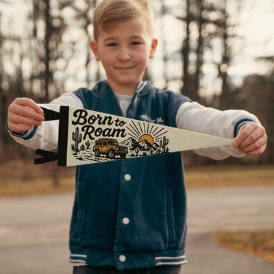 Born To Roam Felt Pennant