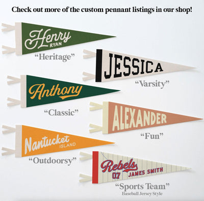 Custom Just Married Wedding Sign Felt Pennant