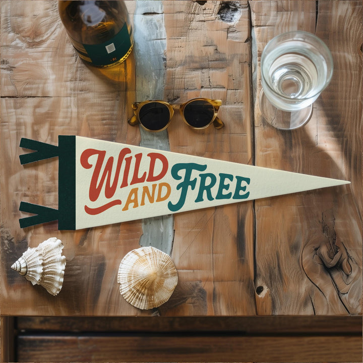 Wild and Free Felt Pennant
