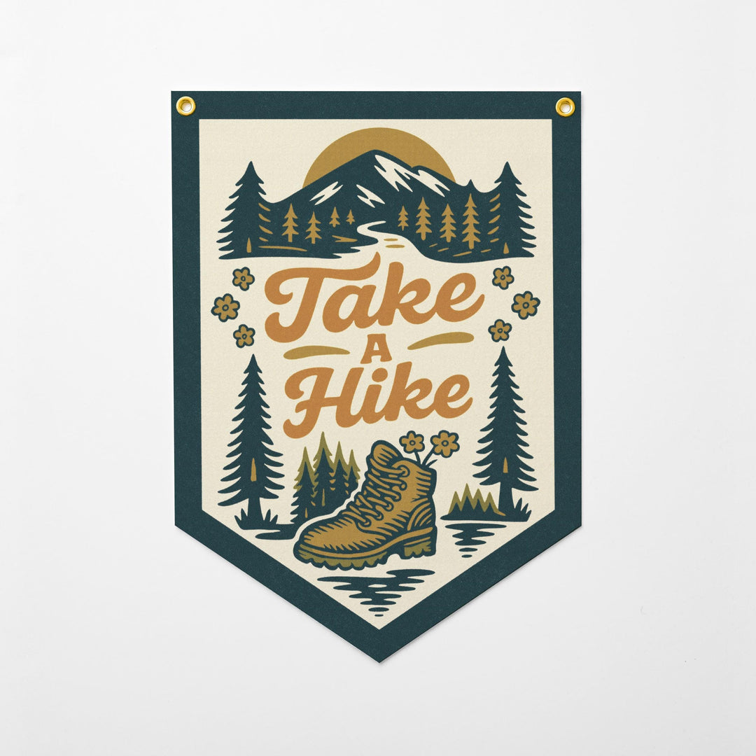 Take A Hike Felt Camp Flag